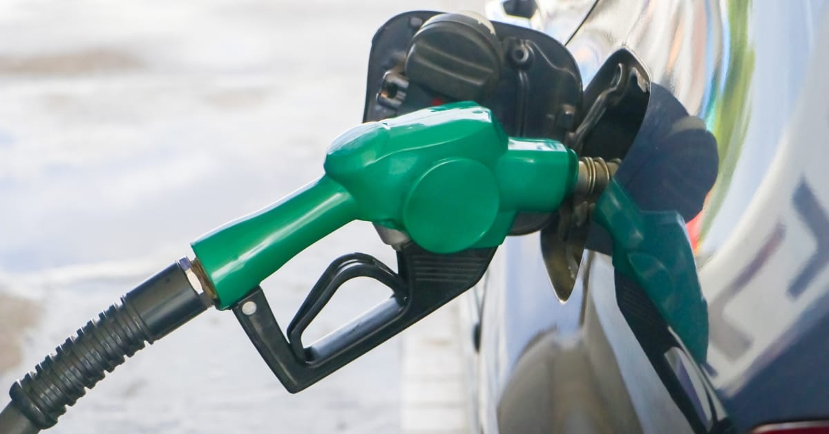 A car being refuelled