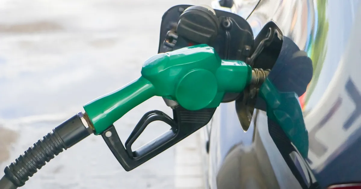 A car being refuelled