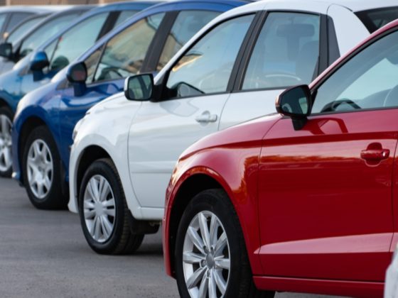 A row of second hand cars