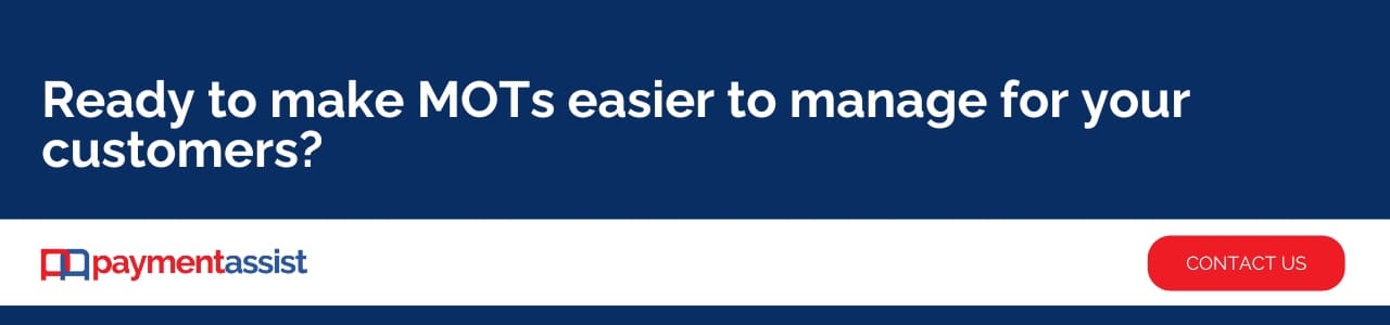Payment Assist ad encouraging easier MOT management for customers